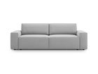 Canapea extensibila 3 locuri, Jodie-78, Micadoni Home, 247x107x86 cm, tesatura structurata, gri deschis