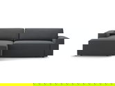 Coltar extensibil stanga 3 locuri cu lada depozitare, Jodie-78, Micadoni Home, 246x151x86 cm, tesatura structurata, gri inchis