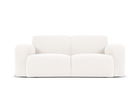 Canapea 2 locuri, Molino-101, Micadoni Home, 170x95x72 cm, tesatura boucle, alb
