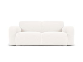 Canapea 2 locuri, Molino-101, Micadoni Home, 170x95x72 cm, tesatura boucle, alb