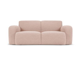 Canapea 2 locuri, Molino-101, Micadoni Home, 170x95x72 cm, tesatura boucle, roz pudra