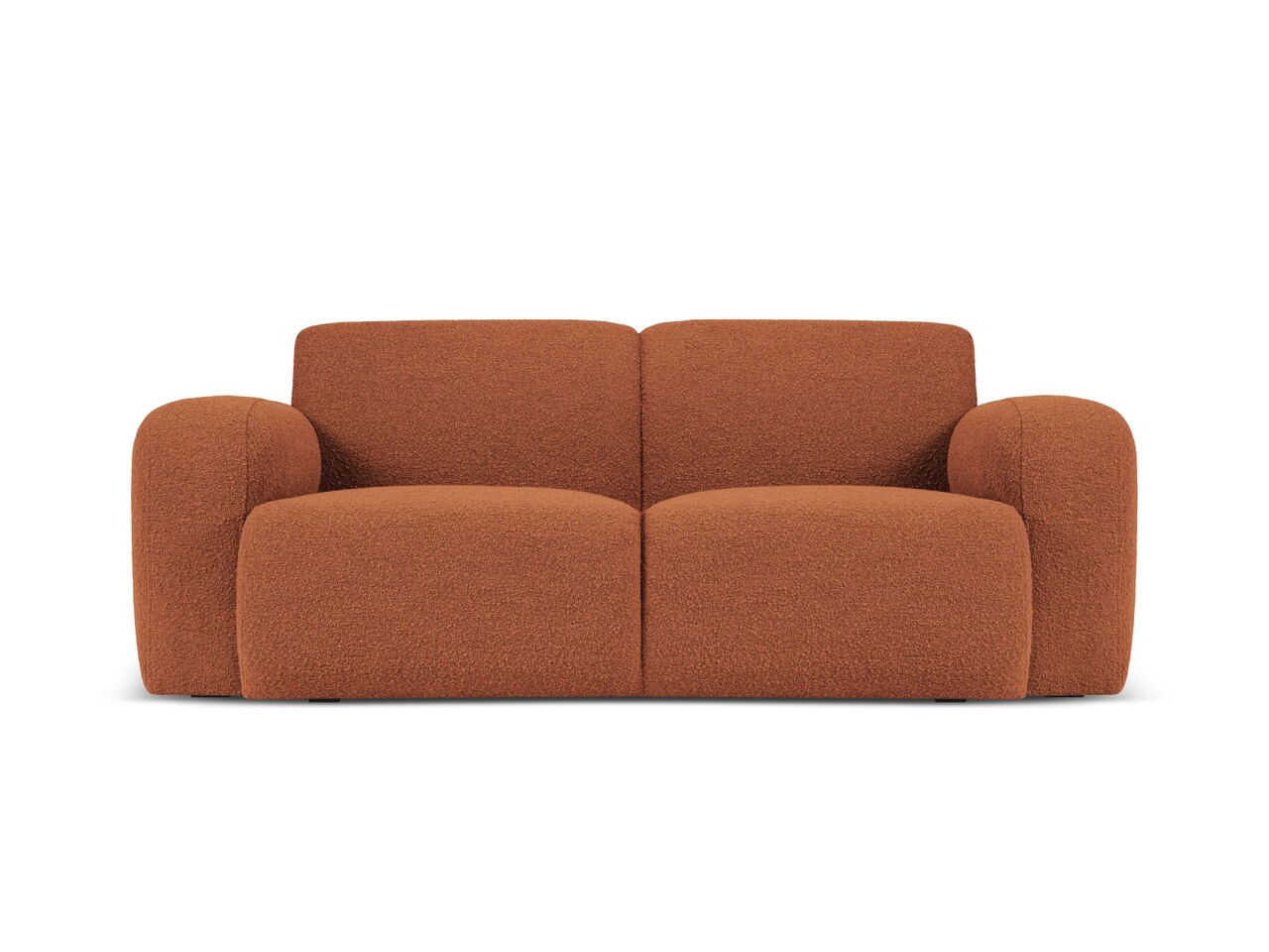 Canapea 2 locuri, Molino-101, Micadoni Home, 170x95x72 cm, tesatura boucle, maro