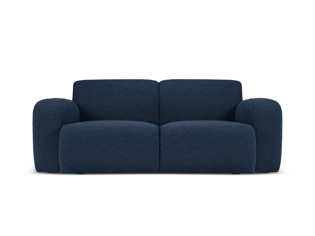Canapea 2 locuri, Molino-101, Micadoni Home, 170x95x72 cm, tesatura boucle, albastru inchis
