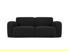 Canapea 2 locuri, Molino-101, Micadoni Home, 170x95x72 cm, tesatura boucle, negru