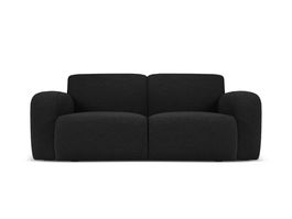 Canapea 2 locuri, Molino-101, Micadoni Home, 170x95x72 cm, tesatura boucle, negru
