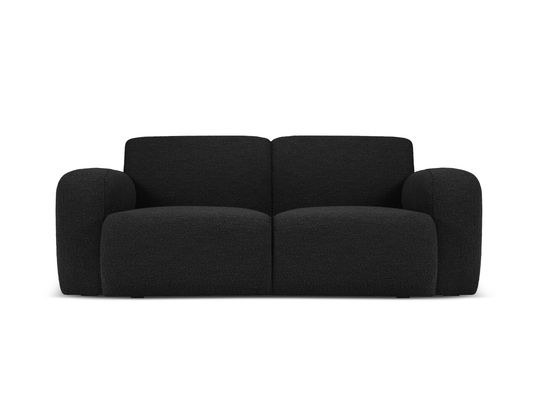 Canapea 2 locuri, Molino-101, Micadoni Home, 170x95x72 cm, tesatura boucle, negru