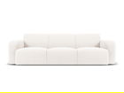 Canapea 3 locuri, Molino-101, Micadoni Home, 235x95x72 cm, tesatura boucle, alb