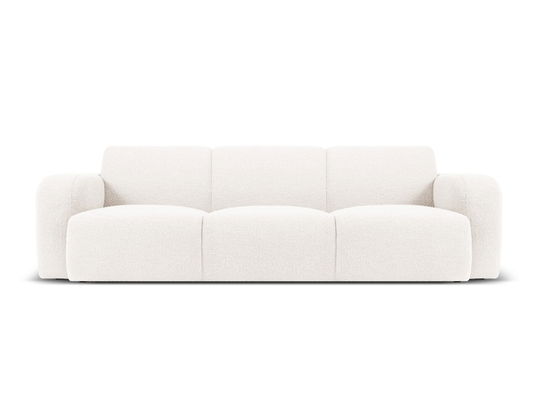 Canapea 3 locuri, Molino-101, Micadoni Home, 235x95x72 cm, tesatura boucle, alb