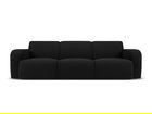 Canapea 3 locuri, Molino-101, Micadoni Home, 235x95x72 cm, tesatura boucle, negru