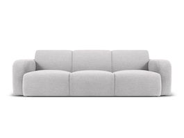 Canapea 3 locuri, Molino-101, Micadoni Home, 235x95x72 cm, tesatura boucle, gri deschis