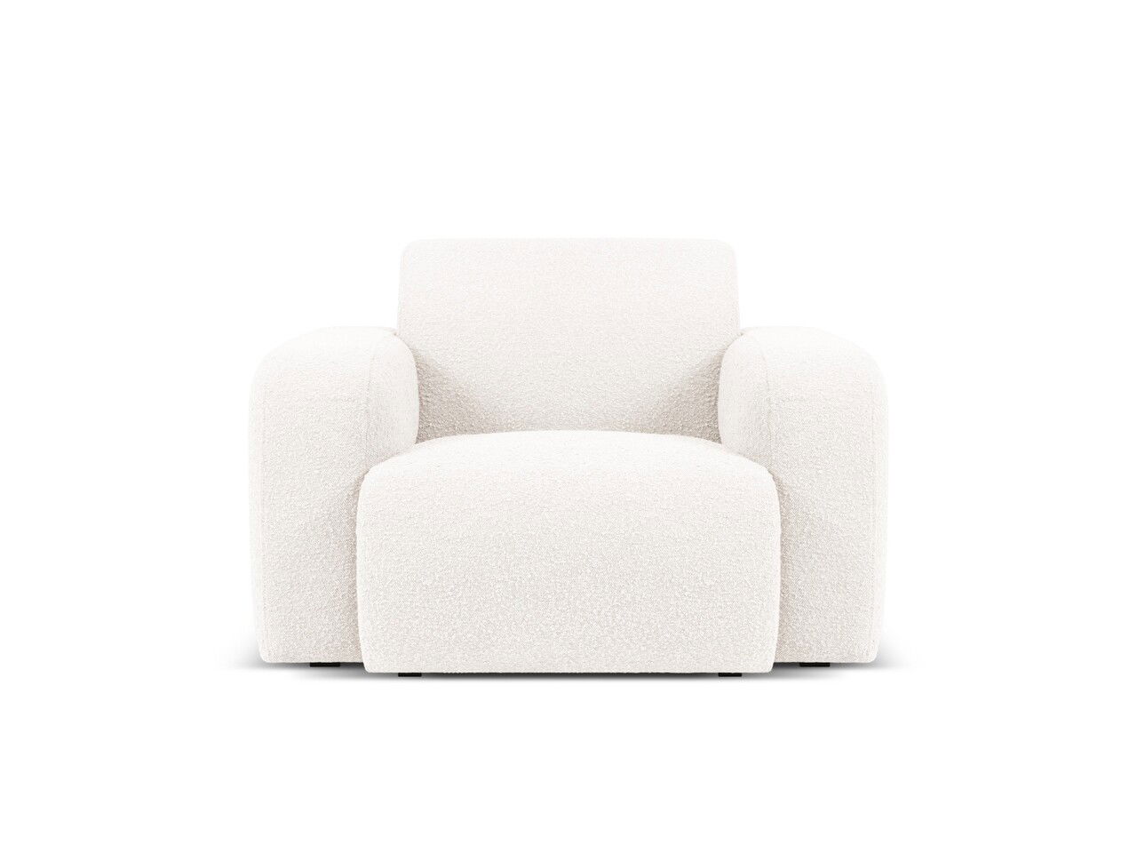 Fotoliu, Molino-101, Micadoni Home, 105x95x72 cm, tesatura boucle, alb
