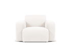Fotoliu, Molino-101, Micadoni Home, 105x95x72 cm, tesatura boucle, alb