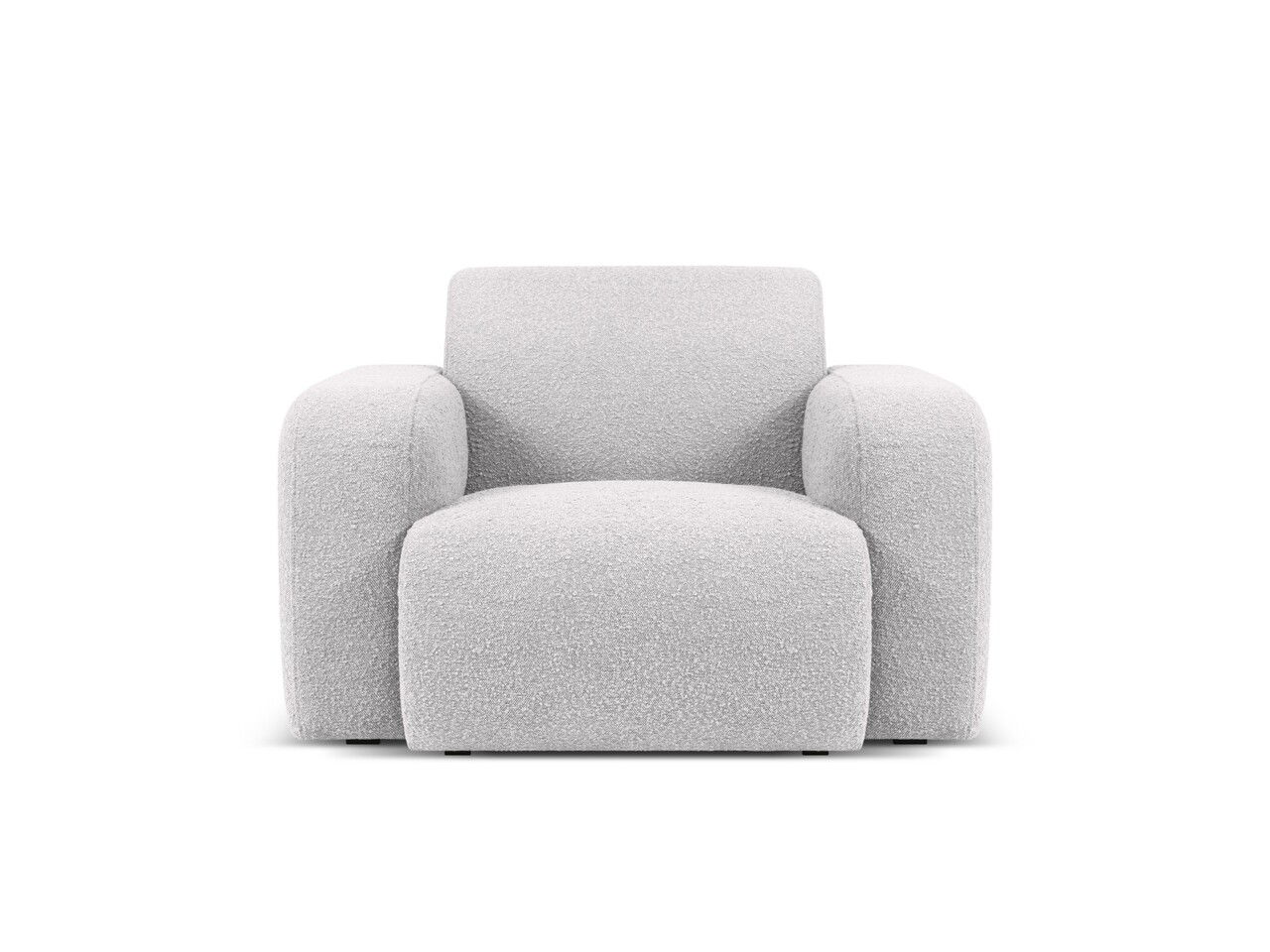 Fotoliu, Molino-101, Micadoni Home, 105x95x72 cm, tesatura boucle, gri deschis