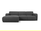Coltar stanga 4 locuri, Molino-101, Micadoni Home, 250x170x72 cm, tesatura boucle, gri inchis