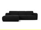 Coltar stanga 4 locuri, Molino-101, Micadoni Home, 250x170x72 cm, tesatura boucle, negru