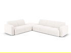 Coltar stanga 6 locuri, Molino-101, Micadoni Home, 315x250x72 cm, tesatura boucle, alb
