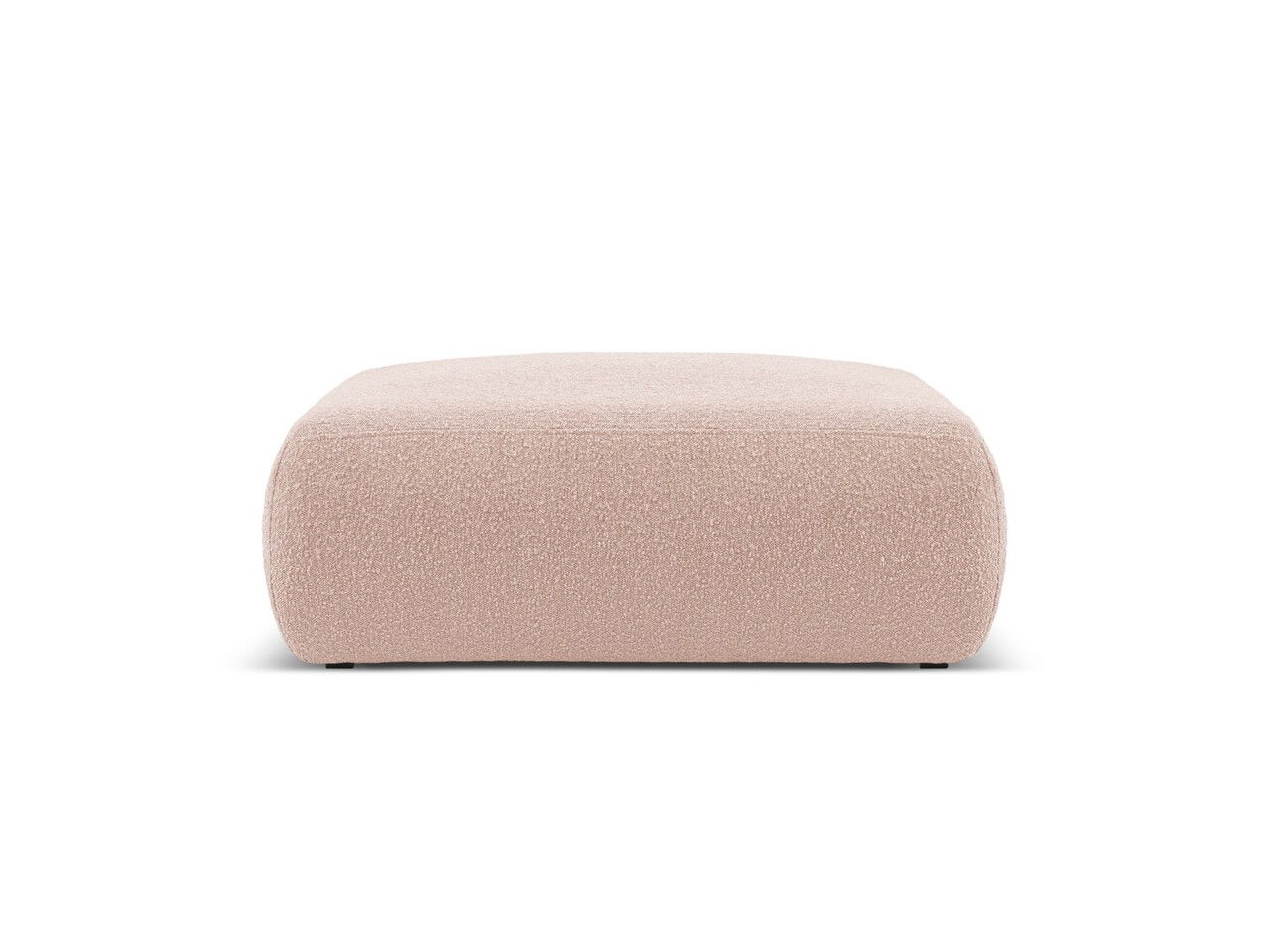 Taburet, Molino-101, Micadoni Home, 100x100x36 cm, tesatura boucle, roz pudra