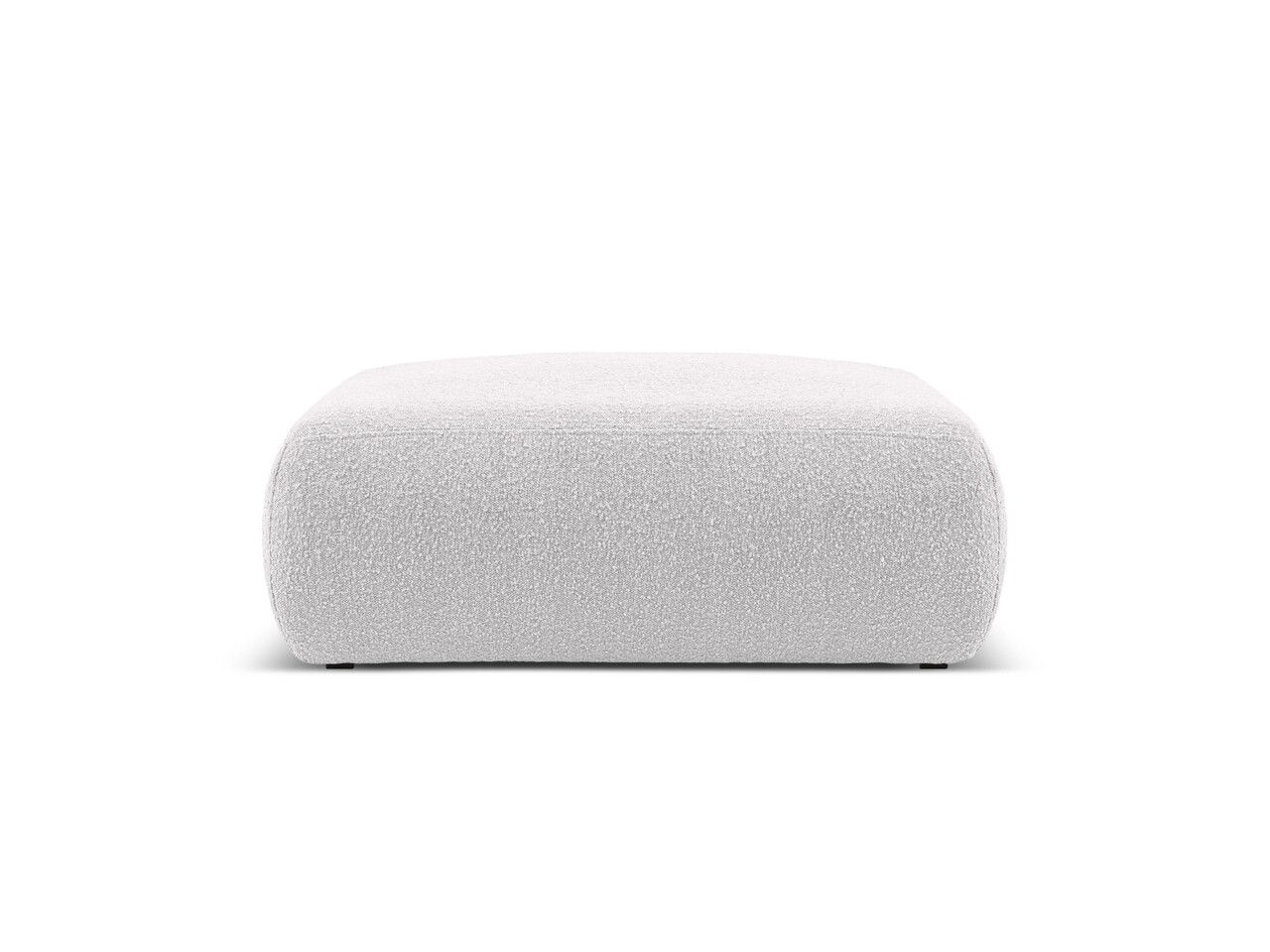 Taburet, Molino-101, Micadoni Home, 100x100x36 cm, tesatura boucle, gri deschis