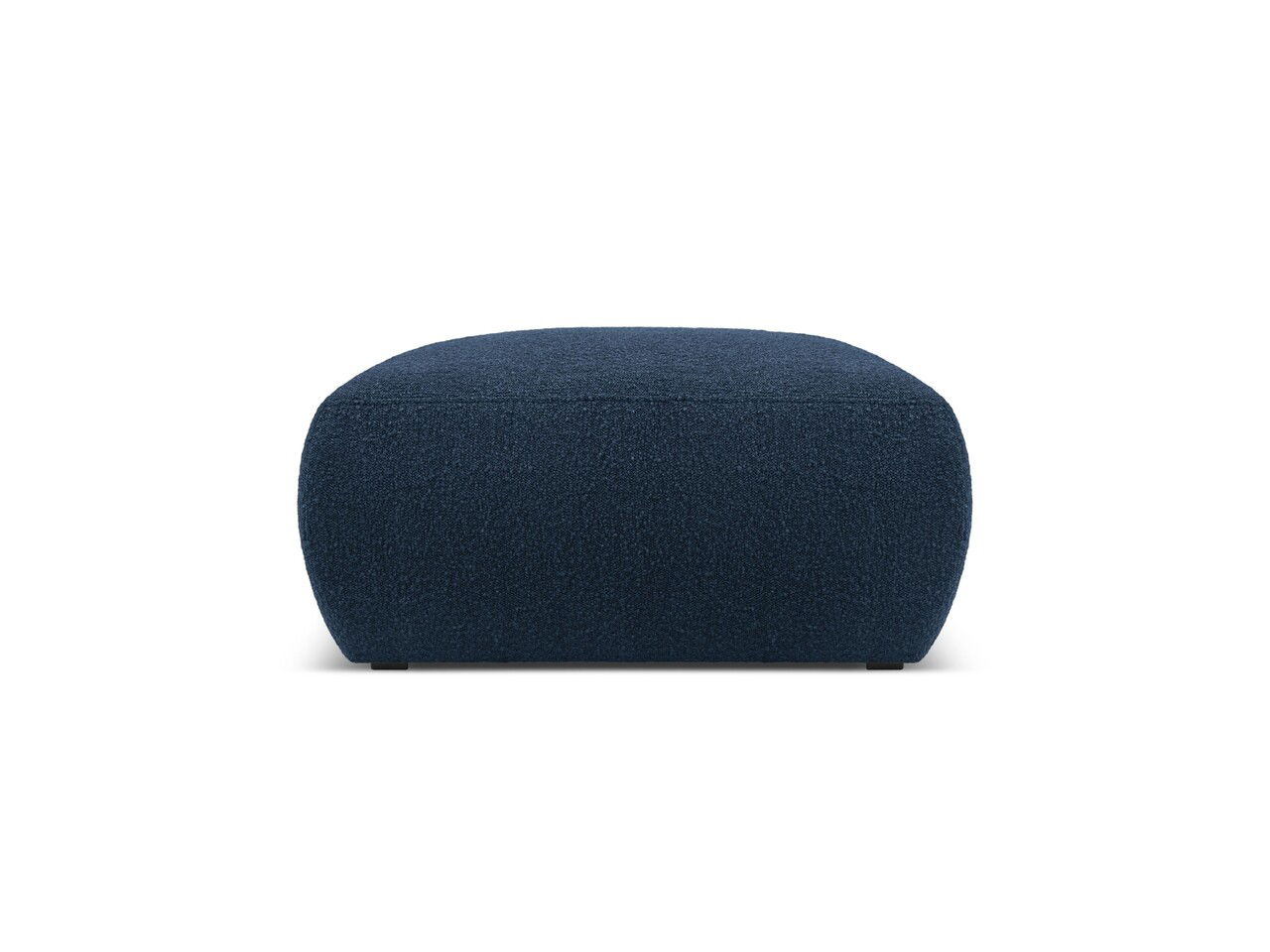 Taburet, Molino-101, Micadoni Home, 75x75x36 cm, tesatura boucle, albastru inchis