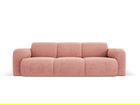Canapea 3 locuri, Molino-140, Micadoni Home, 235x95x72 cm, tesatura chenille din poliester, roz