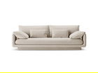 Canapea 3 locuri, Torino-184, Micadoni Home, 220x103x83 cm, catifea, ecru