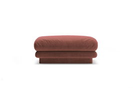 Taburet, Torino-184, Micadoni Home, 80x80x41 cm, catifea, maro cuoio