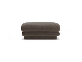 Taburet, Torino-184, Micadoni Home, 80x80x41 cm, catifea, gri ebony