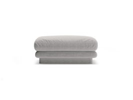 Taburet, Torino-211, Micadoni Home, 80x80x41 cm, tesatura structurata chenille, gri deschis