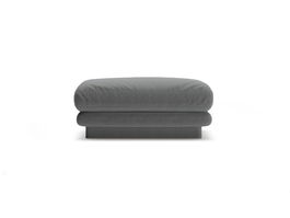 Taburet, Torino-211, Micadoni Home, 80x80x41 cm, tesatura structurata chenille, gri inchis