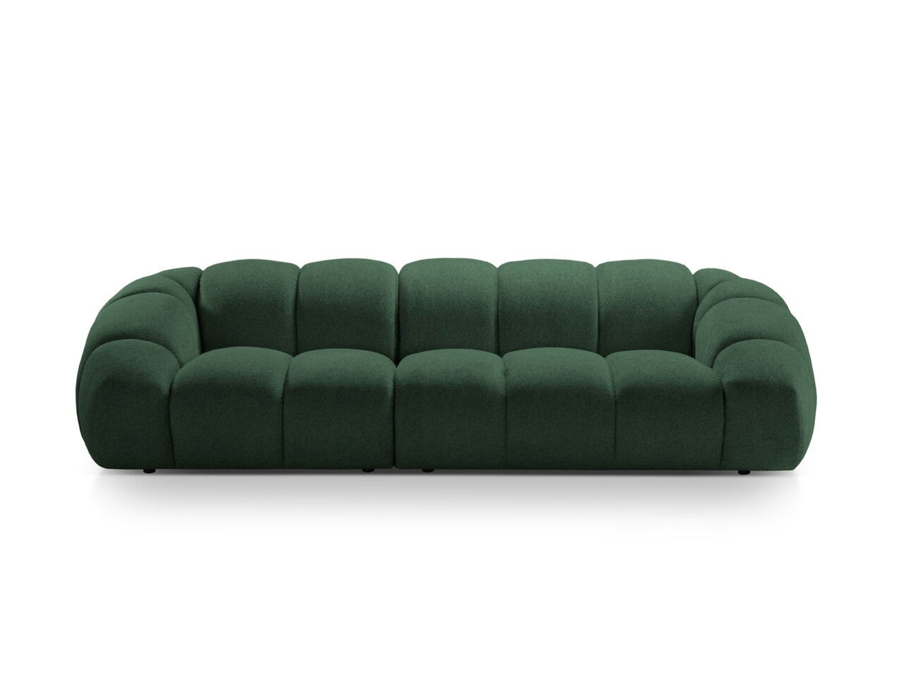 Canapea 4 locuri, Diana-192, Micadoni Home, 294x114x72 cm, catifea structurata, verde