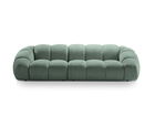 Canapea 4 locuri, Diana-192, Micadoni Home, 294x114x72 cm, catifea structurata, verde menta