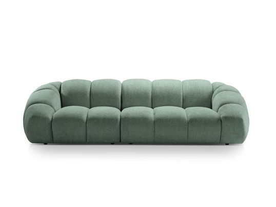 Canapea 4 locuri, Diana-192, Micadoni Home, 294x114x72 cm, catifea structurata, verde menta