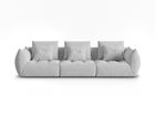 Canapea modulara 4 locuri, Bloom-86, Micadoni Home, 332x106x95 cm, tesatura structurata, bej inchis