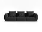 Canapea modulara 4 locuri, Bloom-86, Micadoni Home, 332x106x95 cm, tesatura structurata, rosu