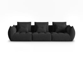 Canapea modulara 4 locuri, Bloom-86, Micadoni Home, 332x106x95 cm, tesatura structurata, rosu