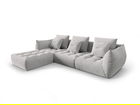 Coltar modular reversibil 2 locuri, Bloom-86, Micadoni Home, 332x216x95 cm, tesatura structurata, argintiu
