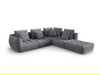 Coltar modular dreapta 4 locuri, Bloom-86, Micadoni Home, 316x310x95 cm, tesatura structurata, gri