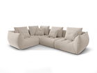 Coltar modular stanga 3 locuri, Bloom-86, Micadoni Home, 316x216x95 cm, tesatura structurata, bej inchis