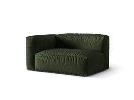 Modul stanga pentru canapea, 1 loc, Martina-120, Micadoni Home, 160x106x75 cm, catifea, verde