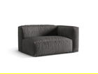 Modul dreapta pentru canapea, 1 loc, Martina-120, Micadoni Home, 160x106x75 cm, catifea, gri