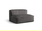 Modul pentru canapea, 1 loc, Martina-120, Micadoni Home, 132x106x75 cm, catifea, gri