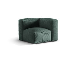 Modul pentru canapea, 1 loc, Martina-120, Micadoni Home, 100x100x75 cm, catifea, petrol