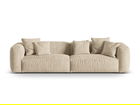 Canapea modulara 4 locuri, Martina-120, Micadoni Home, 320x106x75 cm, catifea, bej deschis