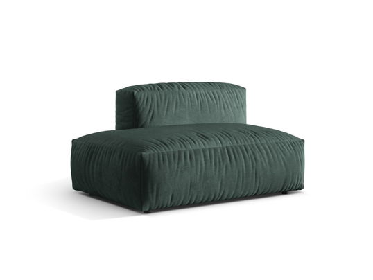 Modul stanga pentru canapea, 2 locuri, Martina-120, Micadoni Home, 133x106x75 cm, catifea, albastru petrol