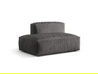 Modul stanga pentru canapea, 2 locuri, Martina-120, Micadoni Home, 133x106x75 cm, catifea, gri