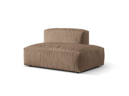 Modul dreapta pentru canapea, 2 locuri, Martina-120, Micadoni Home, 133x106x75 cm, catifea, bej inchis