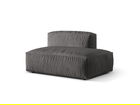 Modul dreapta pentru canapea, 2 locuri, Martina-120, Micadoni Home, 133x106x75 cm, catifea, gri