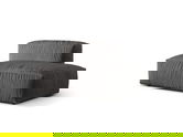 Modul dreapta pentru canapea, 2 locuri, Martina-120, Micadoni Home, 133x106x75 cm, catifea, gri