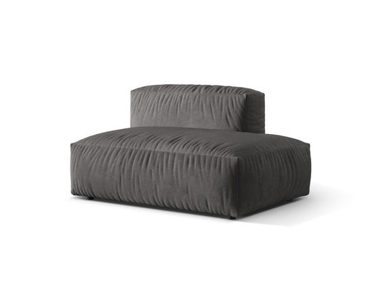Modul dreapta pentru canapea, 2 locuri, Martina-120, Micadoni Home, 133x106x75 cm, catifea, gri