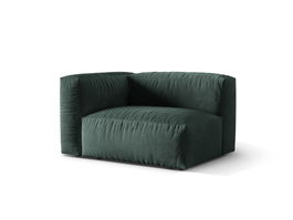 Modul stanga pentru canapea, 1 loc, Martina-120, Micadoni Home, 121x106x75 cm, catifea, petrol